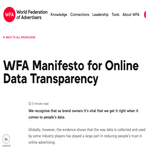 WFA Digital Transparency